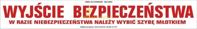 NAKLEJKA WYJSCIE BEZPIECZEŃSTWA
