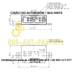 STEROWNIK PRZERYWACZ WYCIERACZEK MERCEDES INTEGRO SETRA S3..  BOVA VDL IGE601.748 IGE601.735 A0035444732