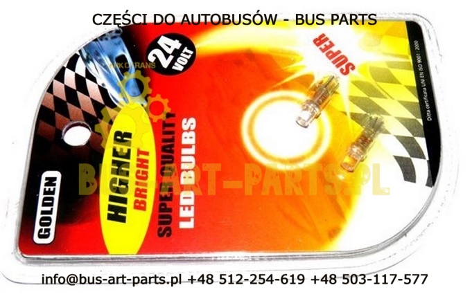 ŻARÓWKA LED 24V T05 W2X4.6D 1,2W 24V T05