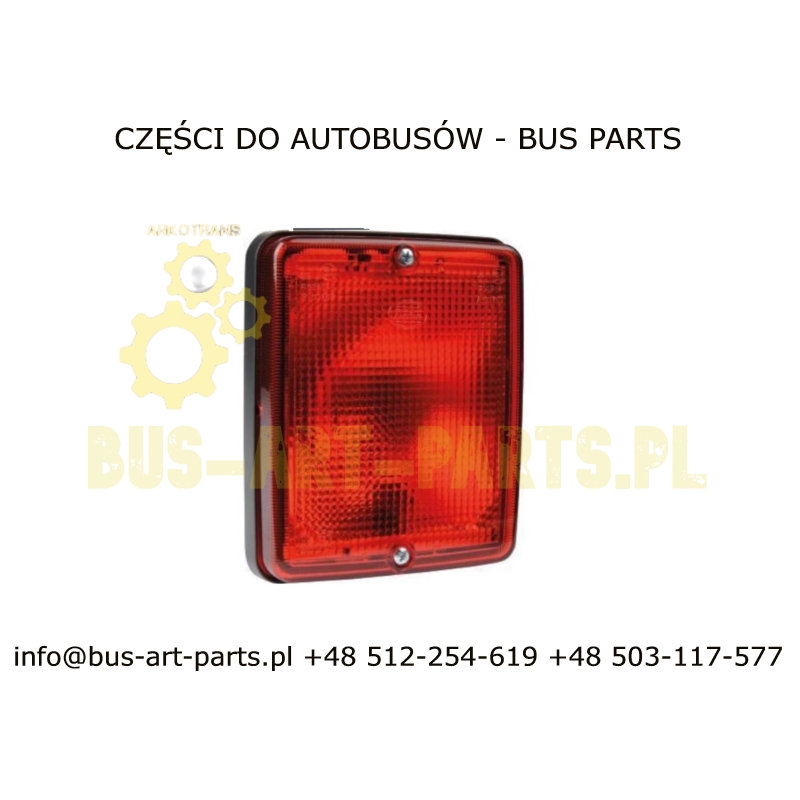 LAMPA TYŁ PRZECIWMGIELNA UNIWERSALNA PROSTOKĄTNA CZERWONA