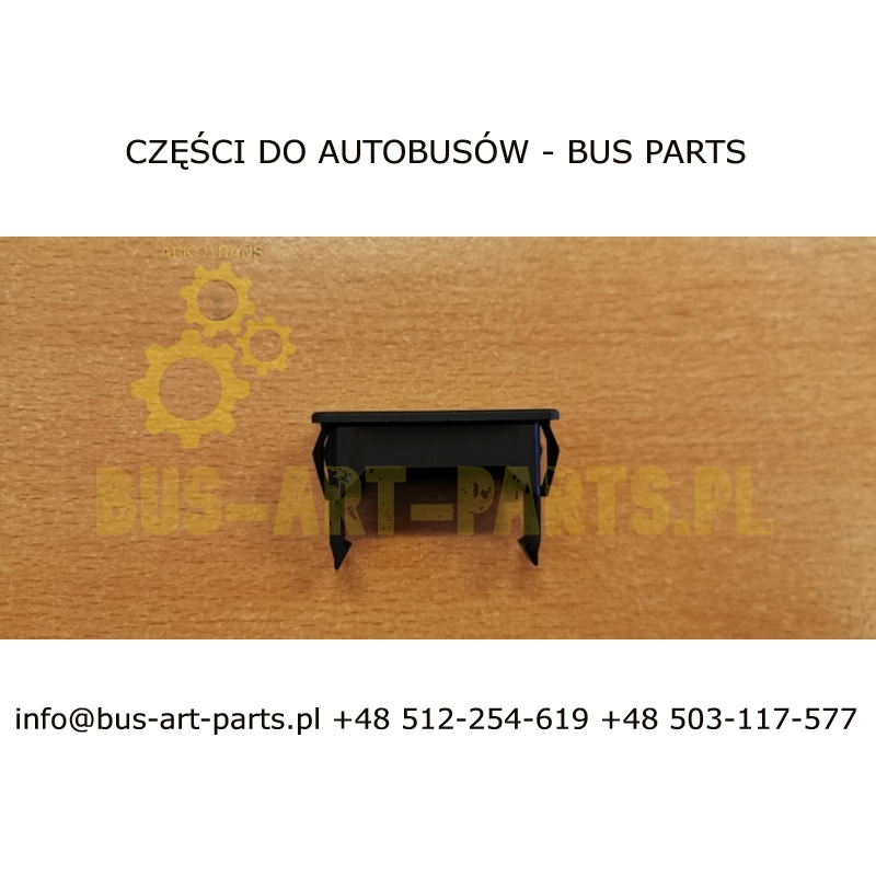 ZAŚLEPKA PRZEŁĄCZNIKA KLAWISZOWEGO CZARNA MERCEDES SETRA25X48 WCISKANA