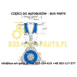 PODUSZKA SKRZYNI BIEGÓW SETRA S315NF UL MERCEDES INTEGRO 6272410013