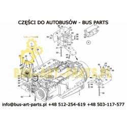 PODUSZKA SKRZYNI BIEGÓW SETRA S315NF UL MERCEDES INTEGRO 6272410013