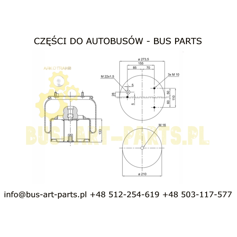 PODUSZKA ZAWIESZENIA BOVA SYNERGY FUTURA II ORGINAŁ WLOT M22