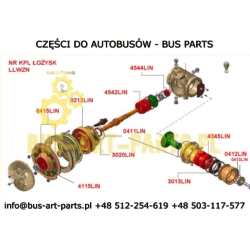 PIASTA Z ŁOŻYSKIEM PRZEKŁADNI KĄTOWEJ SPRZĘGŁA WENTYLATORA MERCEDES SETRA LLW