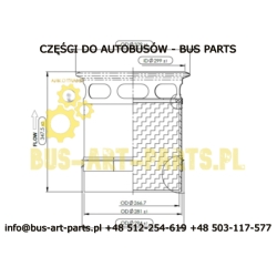 FILTR CZĄSTEK STAŁYCH DPF NOWY DAF MX11 EURO 6 BOVA SOLARIS DAF MX11+ E6  MAŁY 2144435  2192100                              W Z