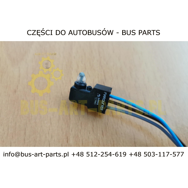WŁĄCZNIK KRAŃCOWY ZAMKA KLAPY MIKROSTYK SETRA S4.. S5.. MERCEDES TRAVEGO TOURISMO 1022.2107 0168202510 A0168202510 ZAMIENNIK BEZ