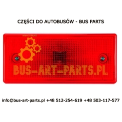 KLOSZ LAMPY STOP TYŁ PROSTOKĄTNY CZERWONY 196X88 BOVA