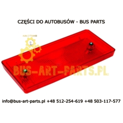 KLOSZ LAMPY STOP TYŁ PROSTOKĄTNY CZERWONY 196X88 BOVA