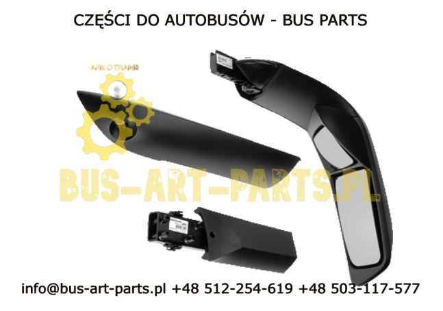 LUSTERKO LEWE SETRA S5.. HD HDH  MERCEDES TOURISMO TRAVEGO EURO 6 BM410 BEZ OSLONY CZOŁOWEJ  Z LAMPĄ OŚWIETLENIA WEJSCIA SKŁADAN