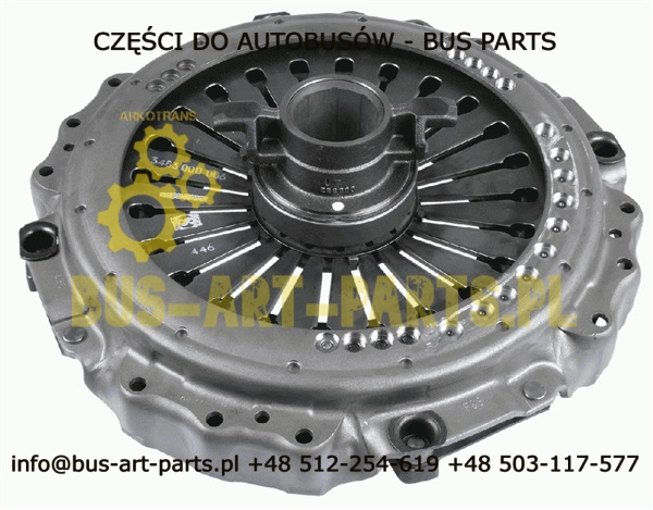 DOCISK SPRZĘGŁA Z ŁOŻYSKIEM VAN HOOL T9.. T915 EURO 2 EURO 3 ZF 8S180 6S1600 430MM Z ŁOŻYSKIEM 343151257001 3151257001