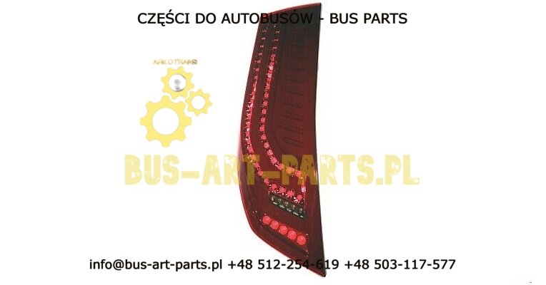 LAMPA ZESPOLONA TYŁ LEWA SCANIA IRIZAR i8 i6e LED