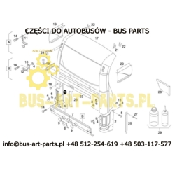 NAROŻNIK ZDERZAKA TYŁ LEWY MAN LION COACH R07 R08 -2008 PRAWY PRZED LIFTEM Z PRZETŁOCZENIEM   81732030045 81732030049