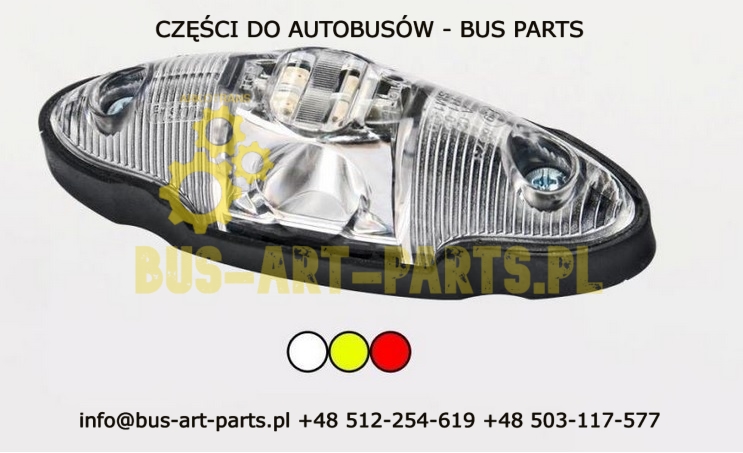 LAMPKA OBRYSOWA BIAŁO CZERWONA ŻÓŁTA 3-FUNKCYJNA 24V LED DIODOWA BOVA SETRA MERCEDES BEZ CAN BUS