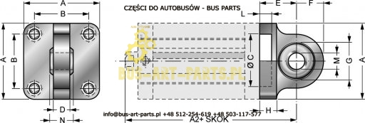 PODSTAWA SIŁOWNIKA UCHO B-56,5 M-16