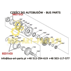 ŁOŻYSKO RETARDERA VOITH R115  MERCEDES O350 TRAVEGO SETRA S4.. S315GT-HD