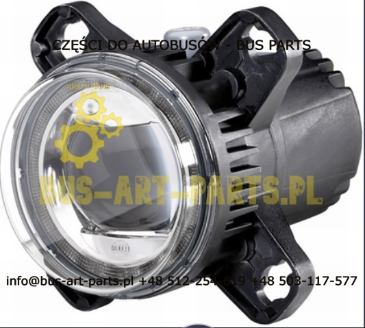 REFLEKTOR MIJANIA SOCZEWKOWY Q-90 LED Z LEDOWYM RINGIEM ŚWIATEŁ DZIENNYCH I POSTOJOWYCH