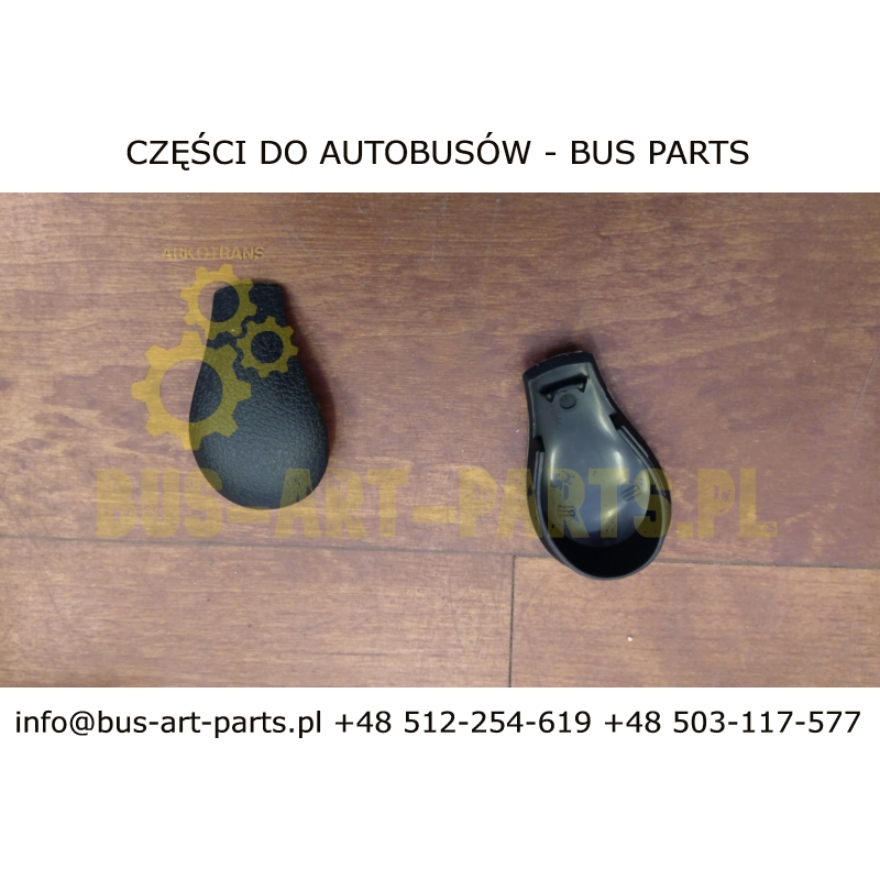 ZAŚLEPKA UCHWYTU PORĘCZY PRZY SCHODACH CZARNA SETRA  S4.. S5..  MERCEDES TRAVEGO TOURISMO