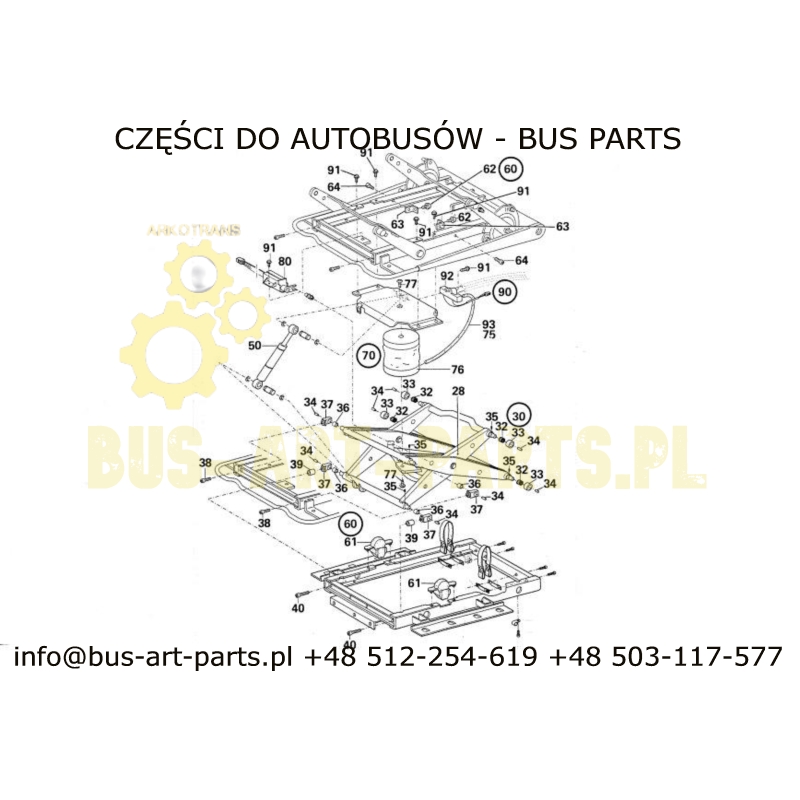 AMORTYZATOR FOTELA RECARO