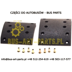 OKŁADZINY HAMULCOWE KOMPLET 160mm STD MERCEDES  O405  MAN