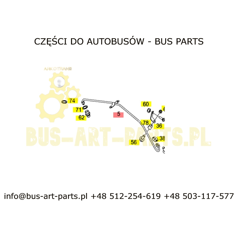 PRZEWÓD SMAROWANIA TURBOSPRĘŻARKI OM457HLA MERCEDES TOURISMO SETRA S4.. LEŻACE SILNIKI 8/O