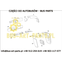 OBUDOWA LUSTERKA CZOŁOWA LEWA MERCEDES TRAVEGO TOURISMO