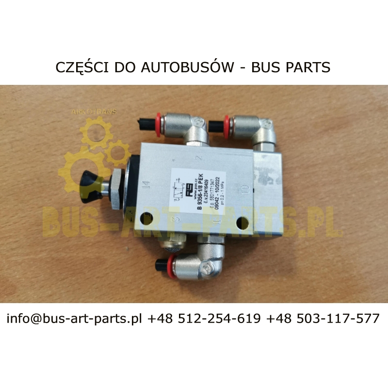 ZAWÓR ZBIJAKOWY PULPITOWY 3/2 5/2 POWRÓT POWIETRZEM  5801771347 ORYGINAŁ B9356-1/8PEK 23416409