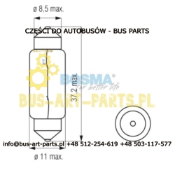ŻARÓWKA 24V 5W C5W SV8,5 10x36mm