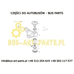 ŁOŻYSKO WSPORNIKA DRĄŻKÓW KIEROWNICZYCH - WĄSAVOLVO B12 9000 9700 9900