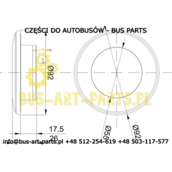 LAMPA OŚWIETLENIA WNĘTRZA 24V LED LAMPA SUFITOWA