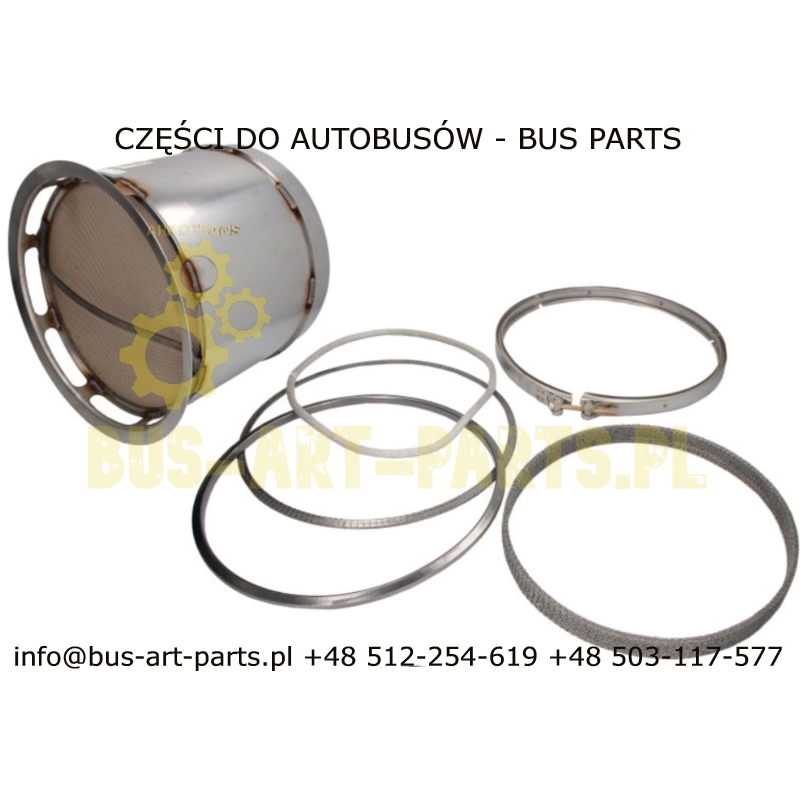 FILTR CZĄSTEK STAŁYCH DPF DAF MX11 EURO 6 1891485 1945456 2137441 CENA ZAWIERA KAUCJĘ W ZESTAWIE KPL. USZCZELNIEŃ FILTRA NR PORÓ