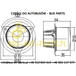 LAMPA KIERUNKOWSKAZU BIAŁA MODUŁOWA LED VDL FUTURA II PRZÓD 24V 6 LEDÓW