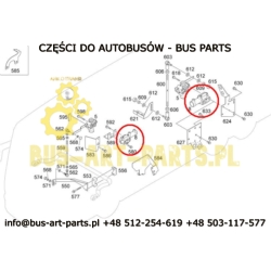 ZAWÓR POZIOMOWANIA RĘCZNEGO PISTOLET MERCEDES TRAVEGO SETRA S3.. S315HD HDH GT GT-HD UL S4.. S415HD HDH GT GT-HD UL NF 050400300