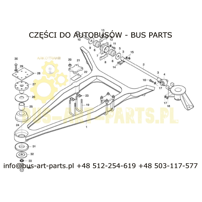 PŁYTA PODTRZYMUJĄCA TULEJI TYLNEGO WÓZKA NEOPLAN