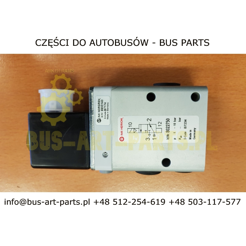 ZAWÓR PODNOSZENIA OPUSZCZANIA OSI WLECZONEJ NEOPLAN8022750 NORGREN 9933140 HERION