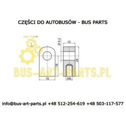 KOŃCÓWKA SIŁOWNIKA KLAPY M8 /  Q-8 OCZKO