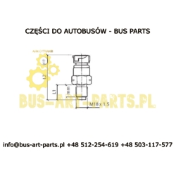 CZUJNIK TACHOGRAFU MB TRAVEGO TOURISMO SETRA S4.. POWERSHIFT GO190 GO210 TACHOGRAFU  4-PINY L1-25mm