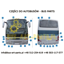 ODBLASK TYŁ LEWY SETRA S4..GT GT-HD UL NA TYLNEJ KLAPIE