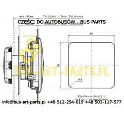 ZAMEK DRZWI PRZEDNICH KLAMKA ZAMIENNIK BEZ STYCZNIKA BOVA NEOPLAN EOS VANHOOL MERCEDES VARIO ZAMIENNIK DO 602N312