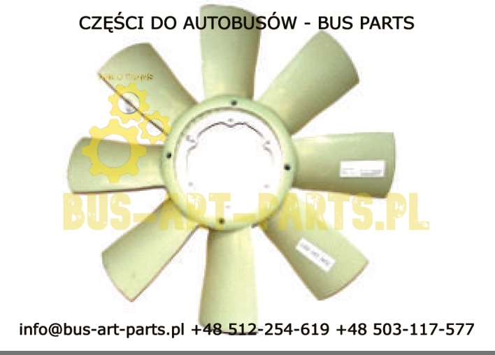 WENTYLATOR CHŁODNICY - WIATRAK MERCEDES O350 EURO 3 / SETRA S4.. S415 HD HDH GT GT-HD MERCEDES TRAVEGO TOURISMO PRZY PRZEKŁADNI