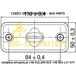 LAMPA OBRYSOWA POMARAŃCZOWA RENAULT FR1 ILIADE 110X50