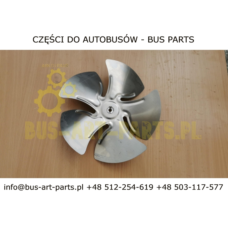 !!! WYCOFANY ZASTĄPIONY PRZEZ PLASTIKOWY 8020742 Q-280mm !!! Q-280mm WIATRAK SILNIK WENTYLATORA SKRAPLACZA SCANIA IRIZAR HISPACO