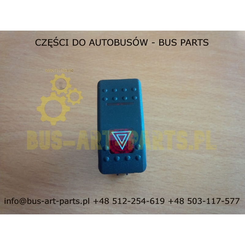 WŁĄCZNIK KLAWISZOWY ŚWIATEŁ AWARYJNYCH VDL FUTURA II EURO 6