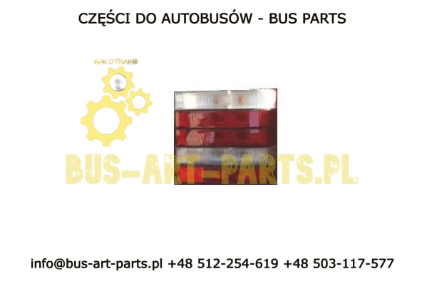 WYCOFANE LAMPA ZESPOLONA TYŁ VAN HOOL T9.. PRAWA