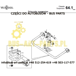 PÓŁPANEWKA STABILIZATORA  TYŁ VAN HOOL T8.. T9.. 624317250