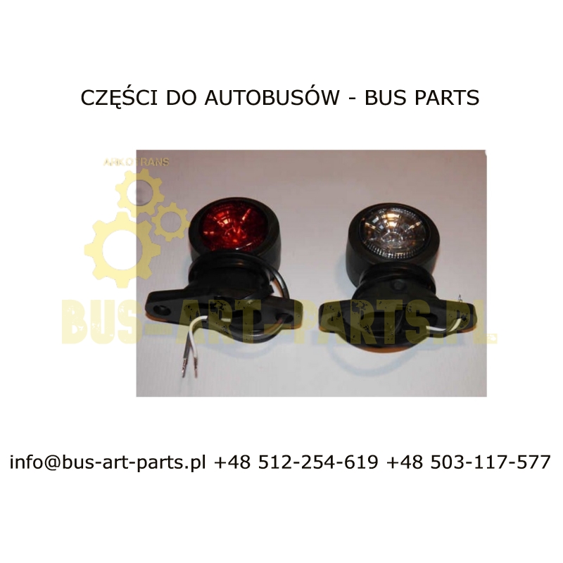 LAMPA OBRYSOWA BIAŁO CZERWONA MERCEDES SETRA BOVA MAN NEOPLAN RENAULT SCANIA SOLARIS SOLBUS VAN HOOL VOLVO