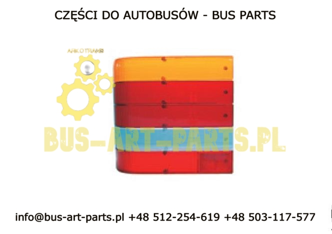 WYCOFANE LAMPA ZESPOLONA TYŁ VAN HOOL T9.. LEWA