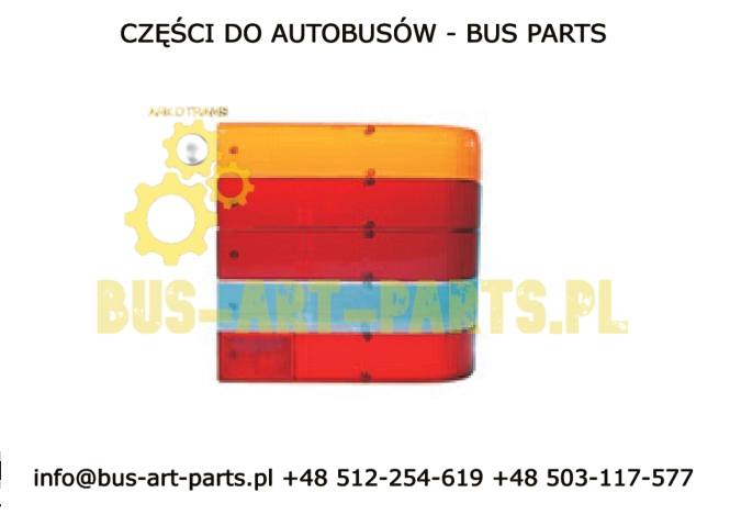WYCOFANE LAMPA ZESPOLONA TYŁ VAN HOOL T9.. PRAWA