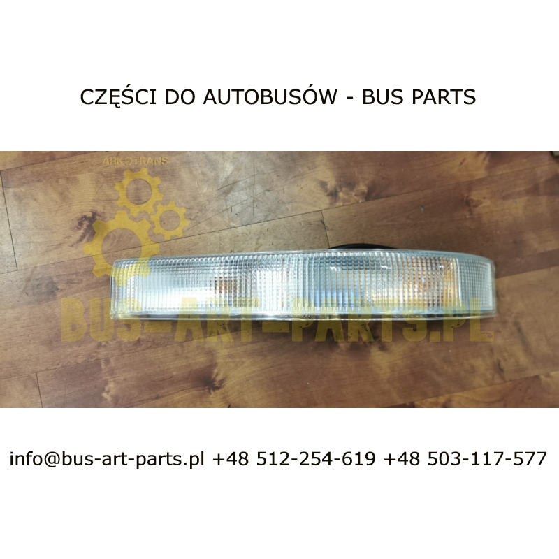 LAMPA KIERUNKOWSKAZU VAN HOOL T9.. PRZÓD LEWY BIAŁY