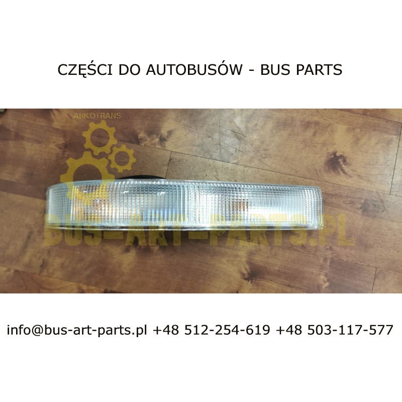 LAMPA KIERUNKOWSKAZU VAN HOOL T9.. PRZÓD PRAWY BIAŁY